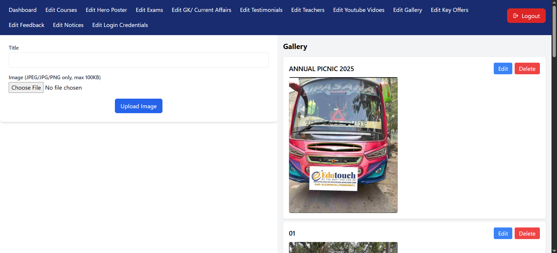 EduTouch admin platform image 7